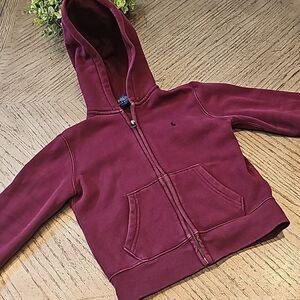 Polo Ralph Lauren burgundy hooded zip up jacket size 5 boys